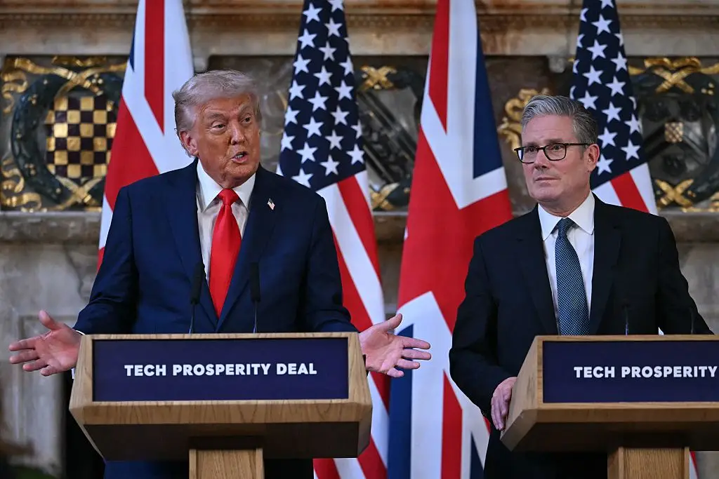 Donald Trump has called Vladimir Putin out during a press conference today (ANDREW CABALLERO-REYNOLDS/AFP via Getty Images)