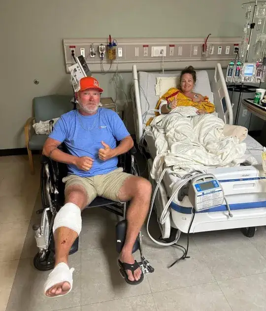 Tabatha and Cary spent their 16th wedding anniversary in the hospital together after their ordeal. (Facebook)