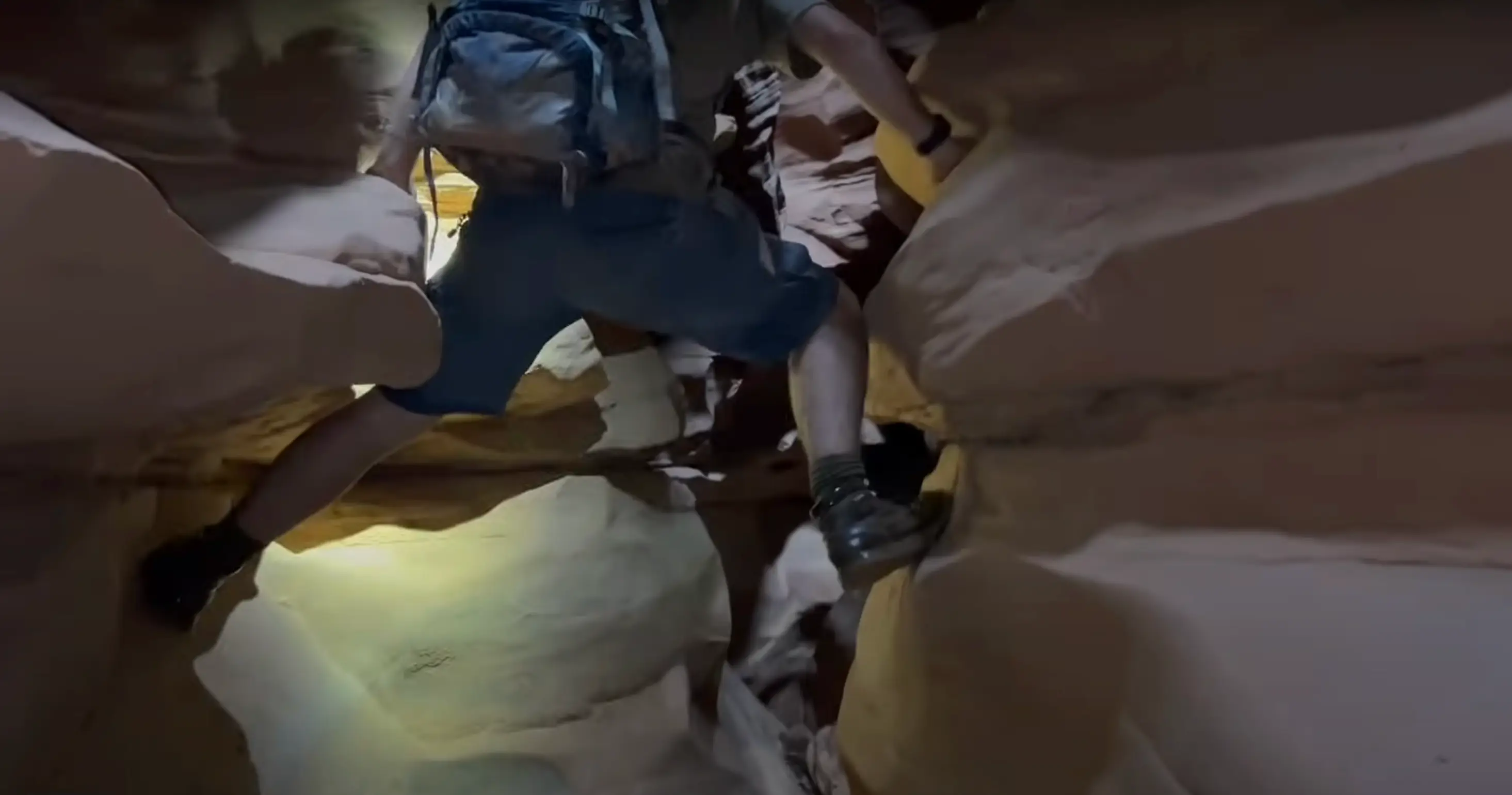 They wanted to find the spot where Aron Ralston had become trapped (YouTube/TSFTC)