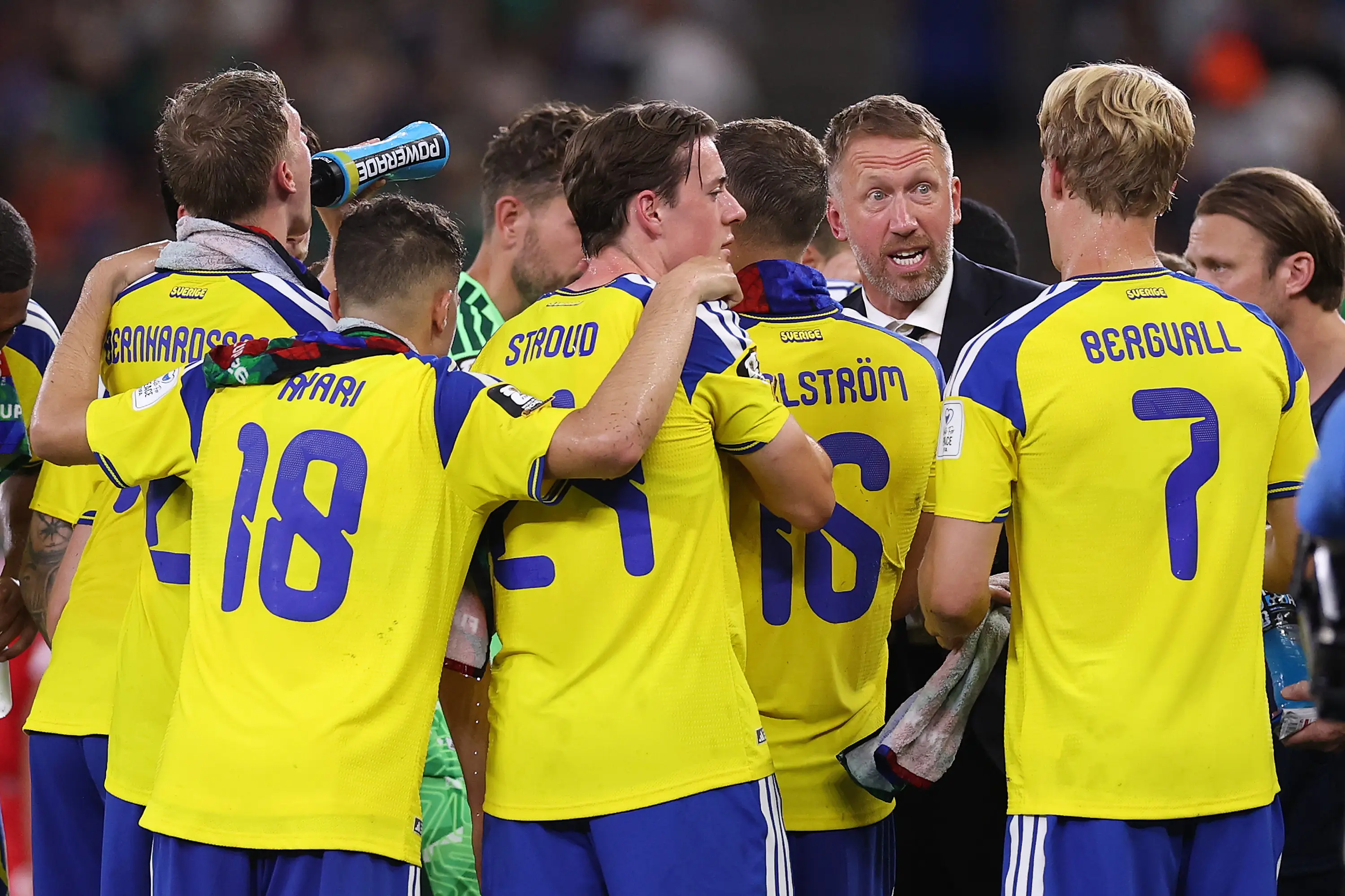 Managers can give team talks during hydration breaks. (Photo by Ryan Pierse - FIFA/FIFA via Getty Images)