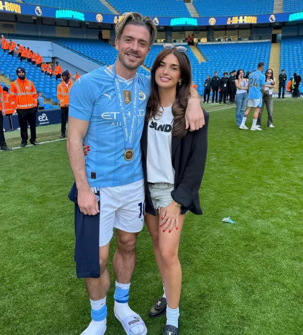 Jack Grealish and his girlfriend Sasha Attwood have welcomed their first child together (Instagram/@sasha__rebecca)