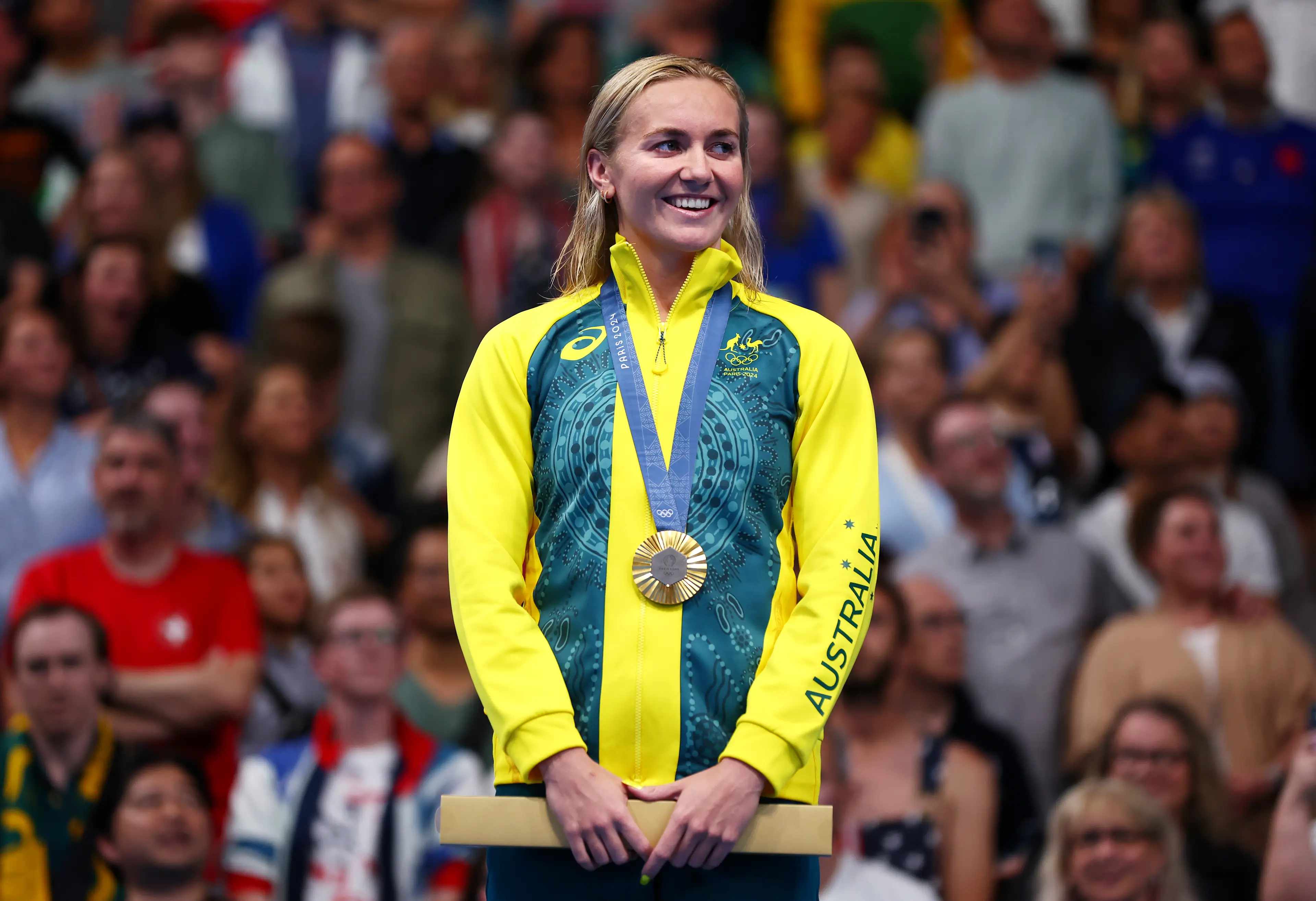 She picked up gold in the 400m freestyle, but had been hoping to break her own record in the 200m event. (Maddie Meyer/Getty Images)