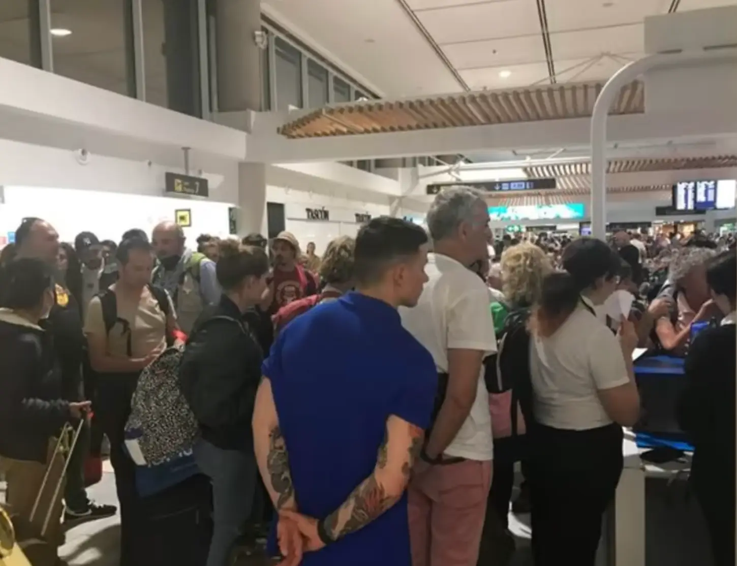 They were among hundreds of passengers stranded due to bad weather.