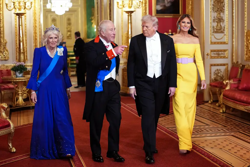 Charles joked with Melania (Doug Mills-Pool/Getty Images)