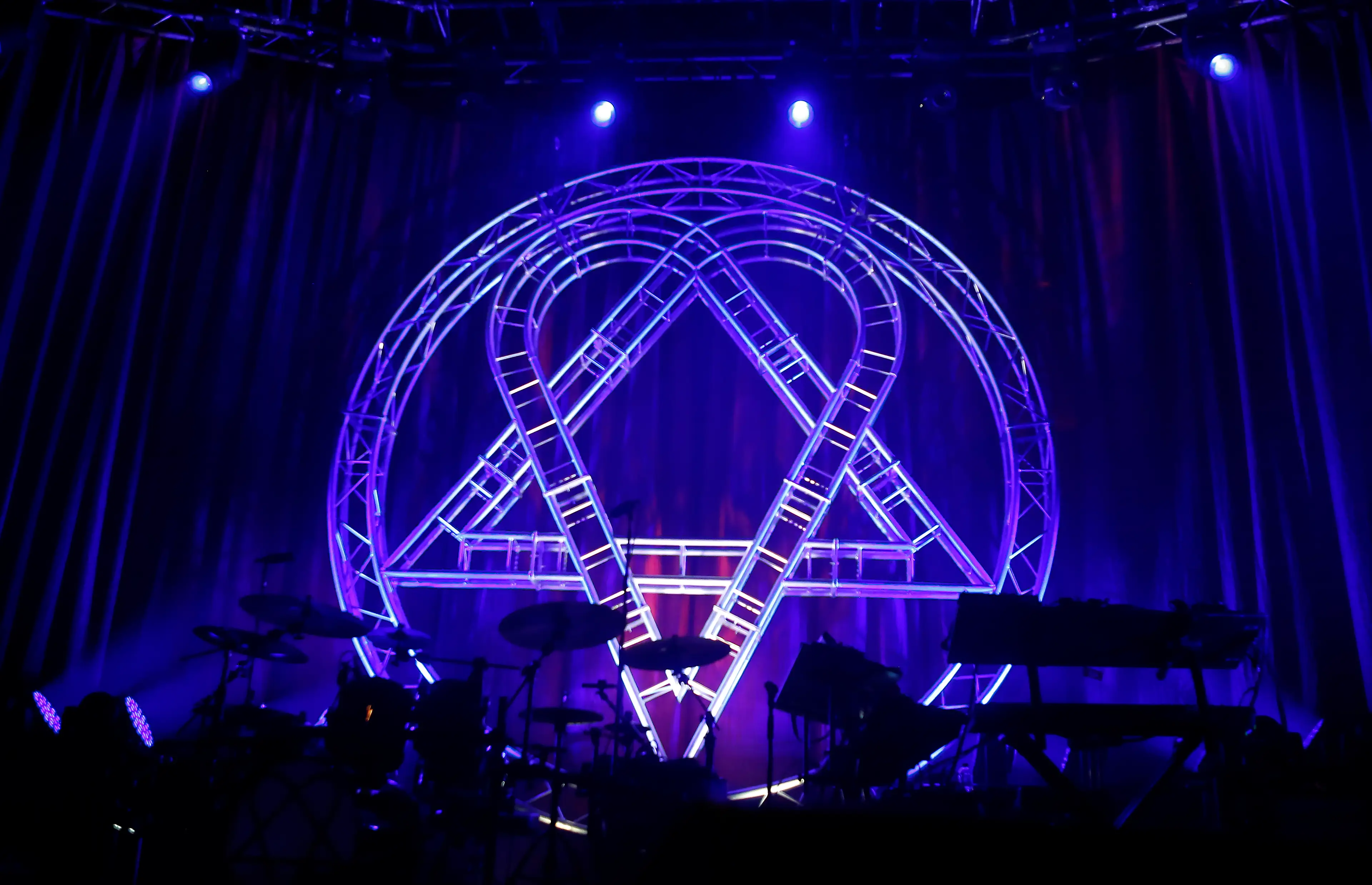 The Heartagram symbol played at HIM's farewell show (Chiaki Nozu/WireImage)