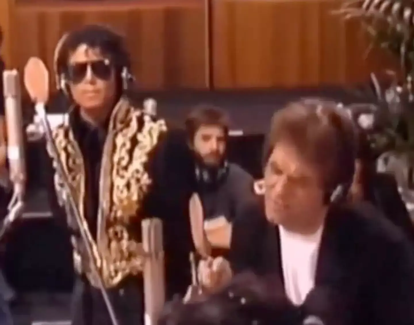 Footage of Michael Jackson's reaction while recording the charity single has been going viral (Netflix)