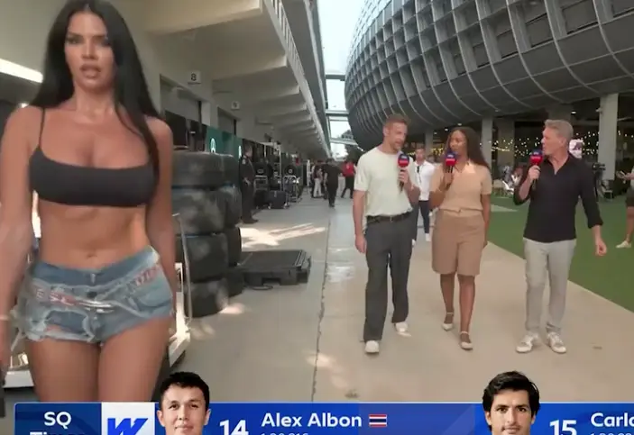 The camera operator seemed a little distracted (Sky Sports)