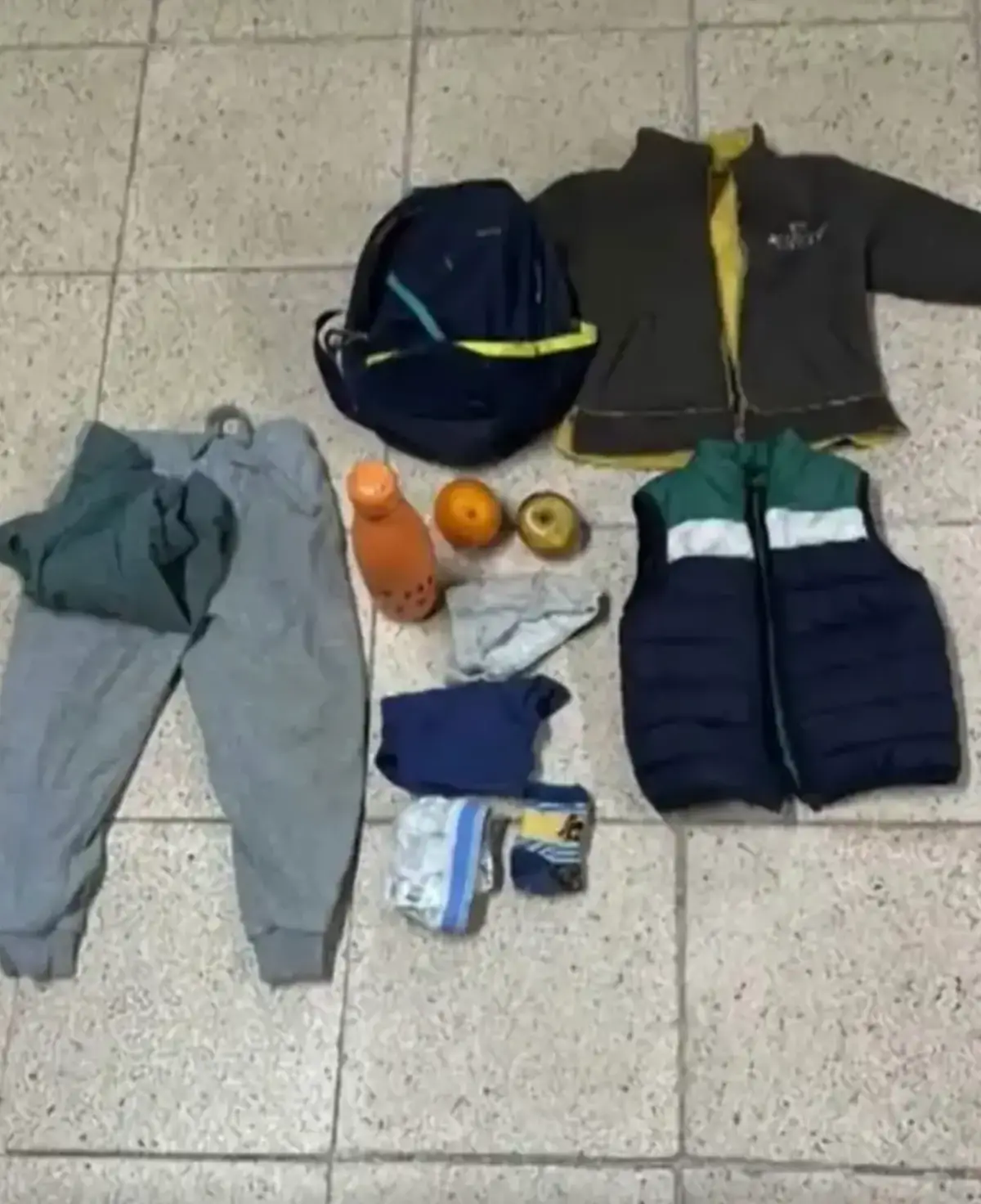 Items found inside one of the boy's backpacks (GNR)