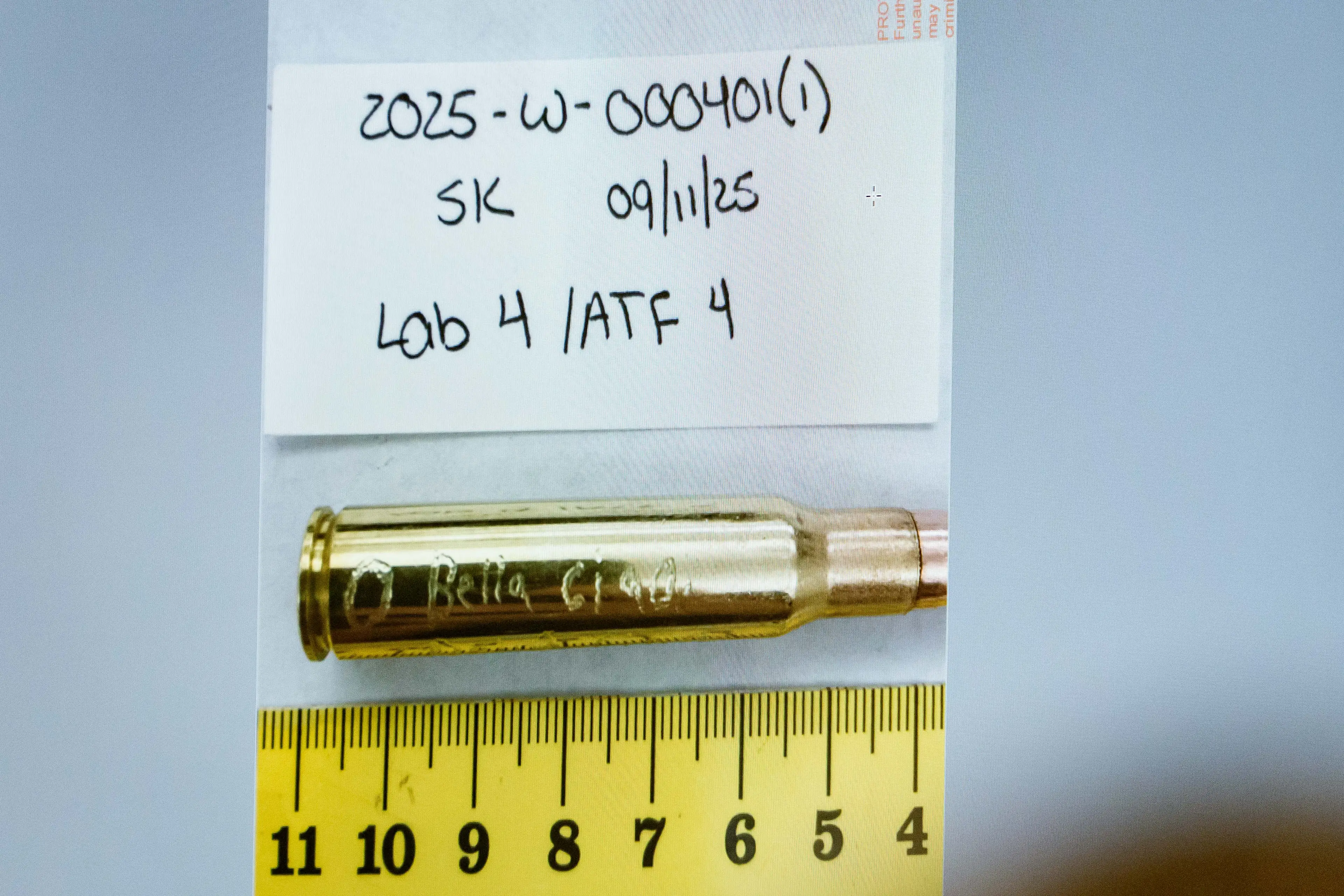 One bullet sported the words 'O Bella Ciao' (Spenser Heaps - Pool/Getty Images)