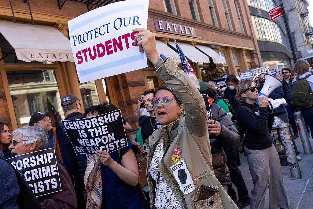 Trump told donors he'd deport students (Andrew Lichtenstein/Corbis via Getty Images)