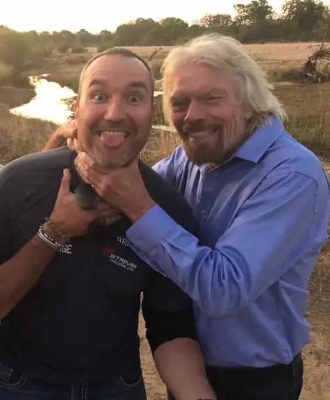 Alan now counts Richard Branson among his pals.