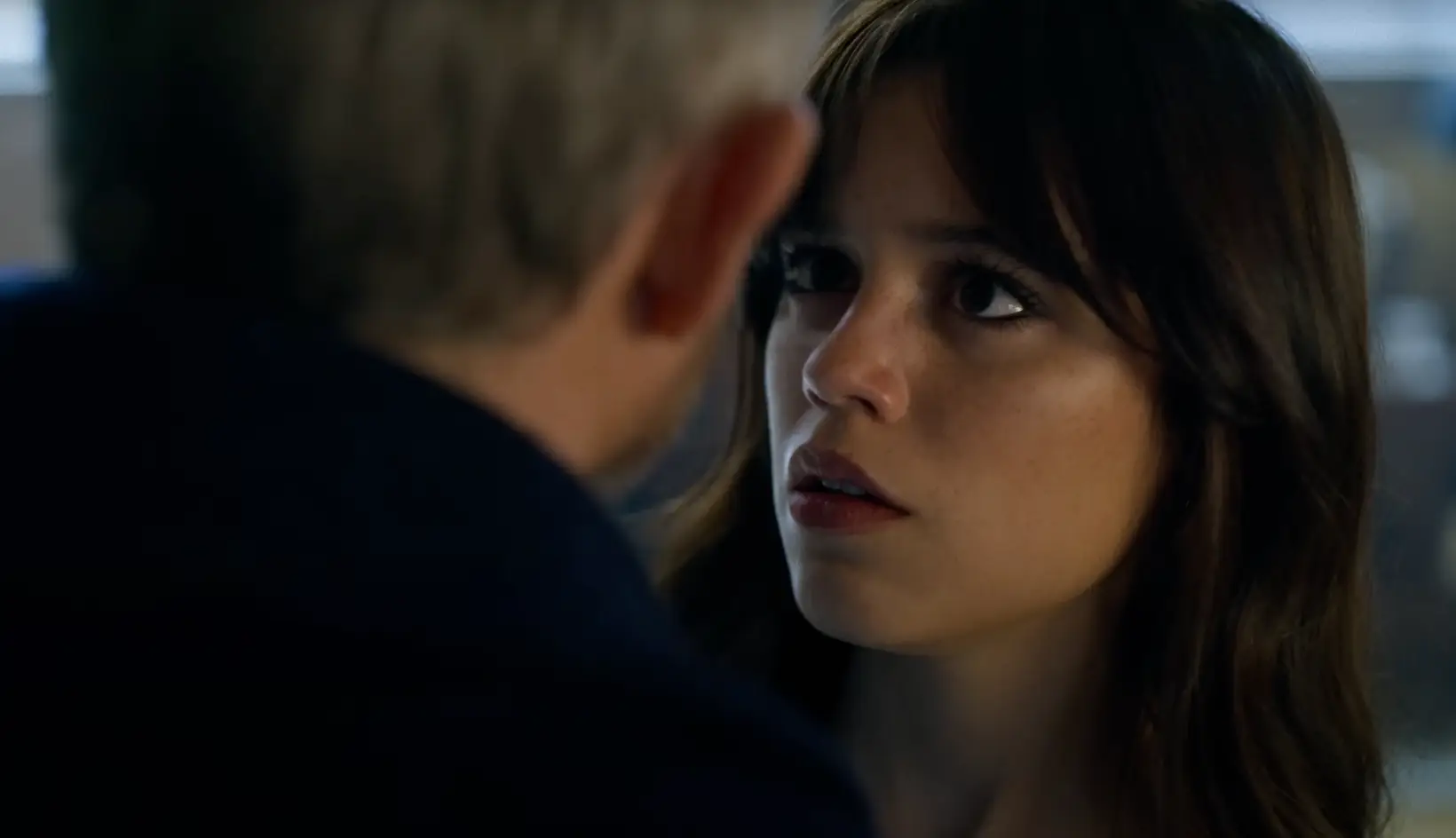 One of the many intense scenes between Ortega and Freeman.