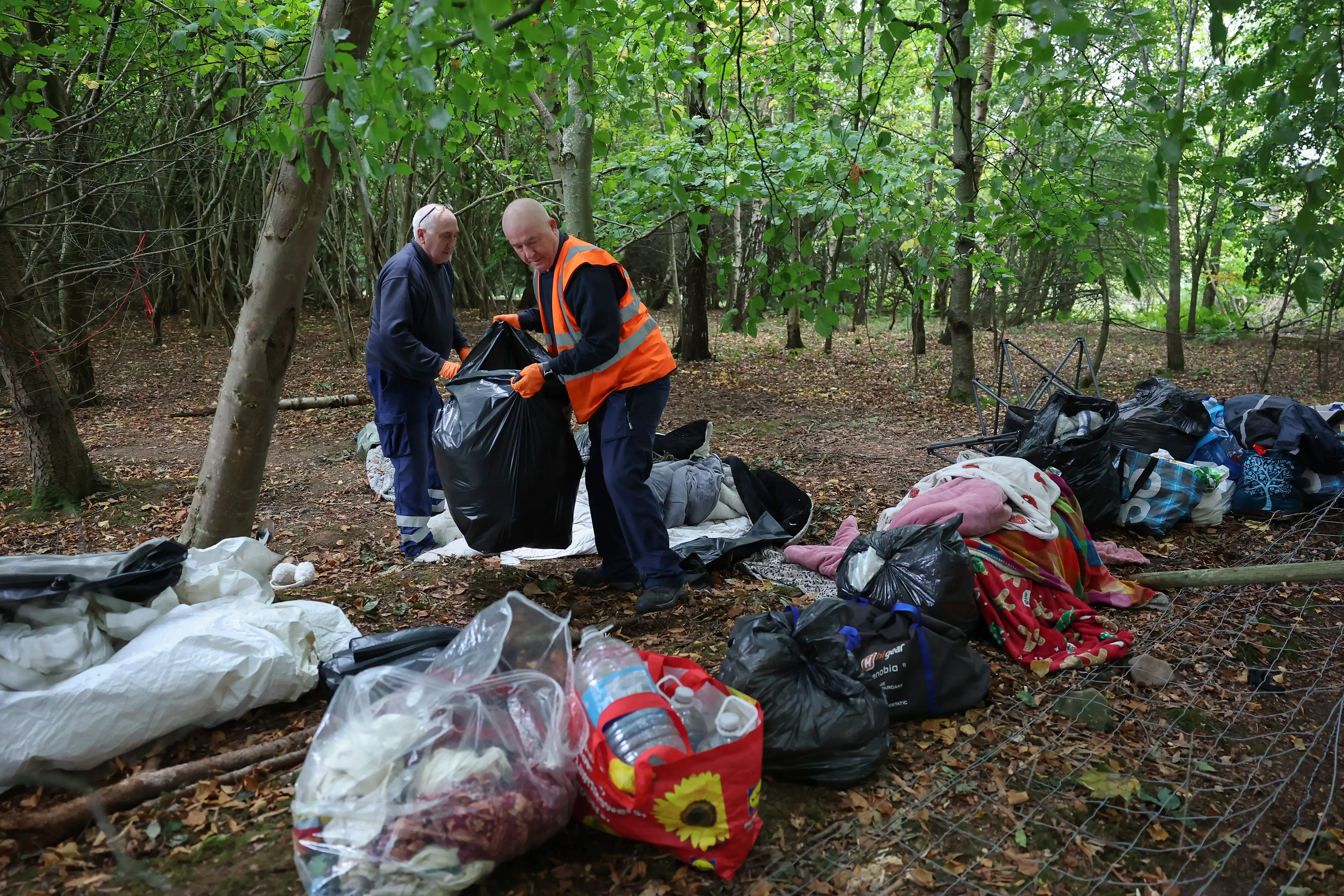 The trio were evicted from the forest near Jedburgh in the Scottish Borders (Jeff J Mitchell/Getty Images)