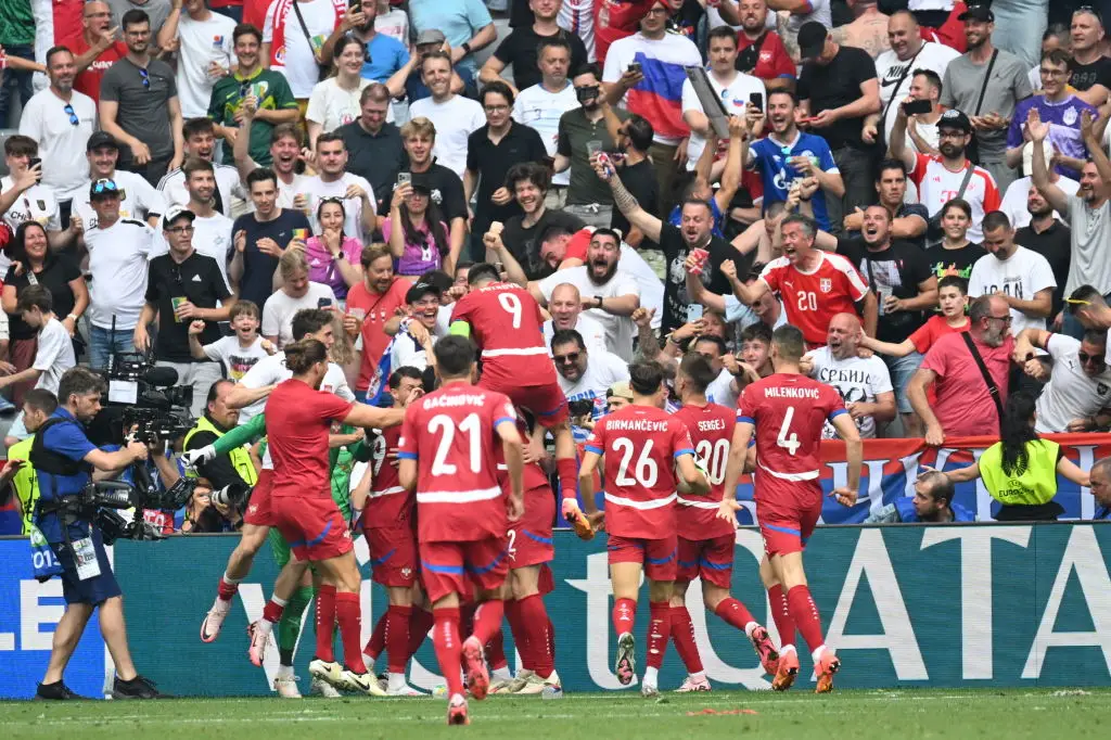 Serbia are still in with a chance of qualifying for the knockout rounds. (Gokhan Balci/Anadolu via Getty Images)