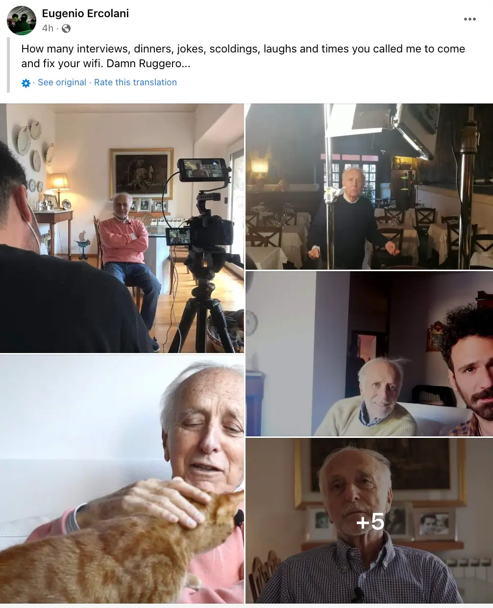 Eugenio Ercolani paid tribute to the late director.