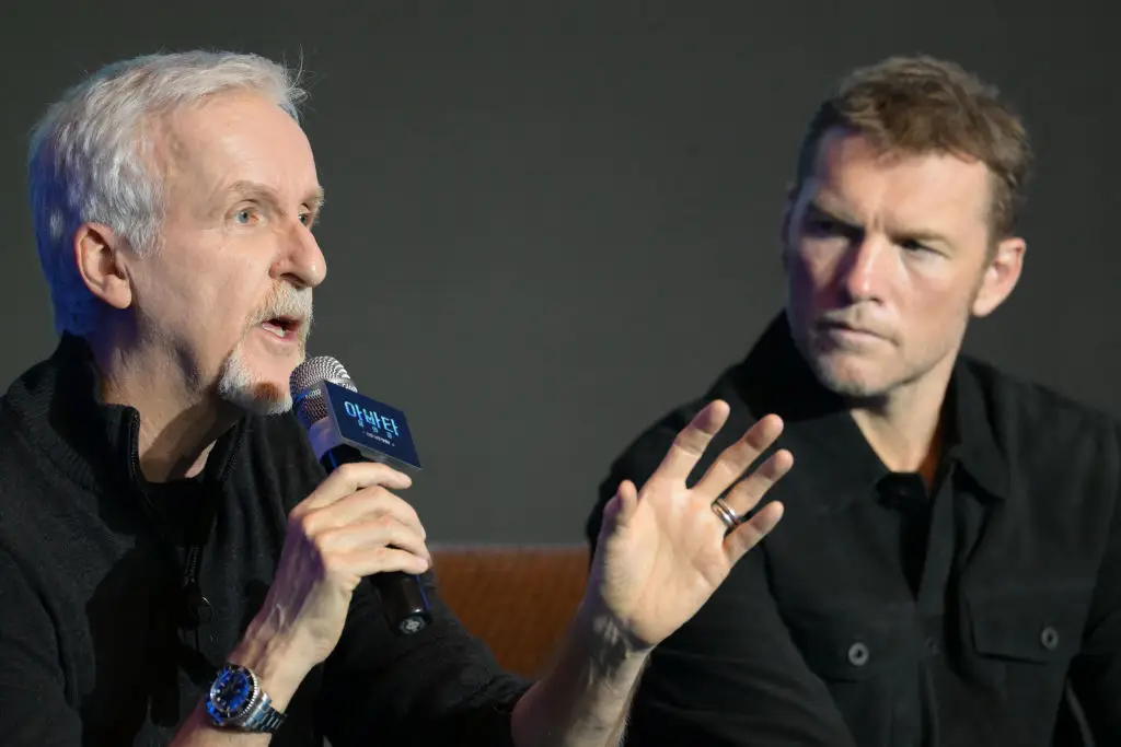 James Cameron with Sam Worthington, who bagged the role Damon was considered for (The Chosunilbo JNS/Imazins via Getty Images)