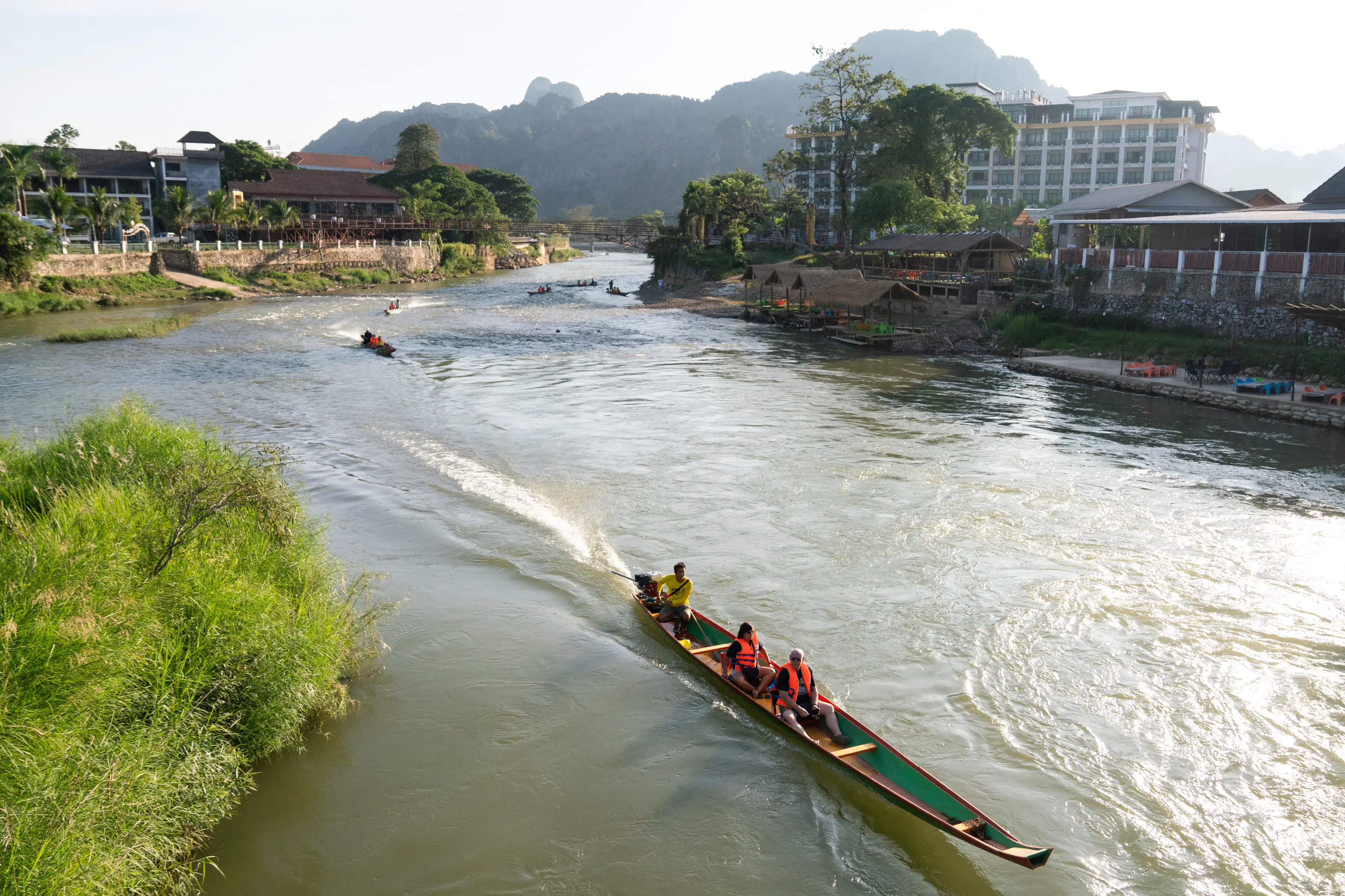 Vang Vieng, Laos, where six people died in a methanol poisoning incident last year (STR/AFP via Getty Images)