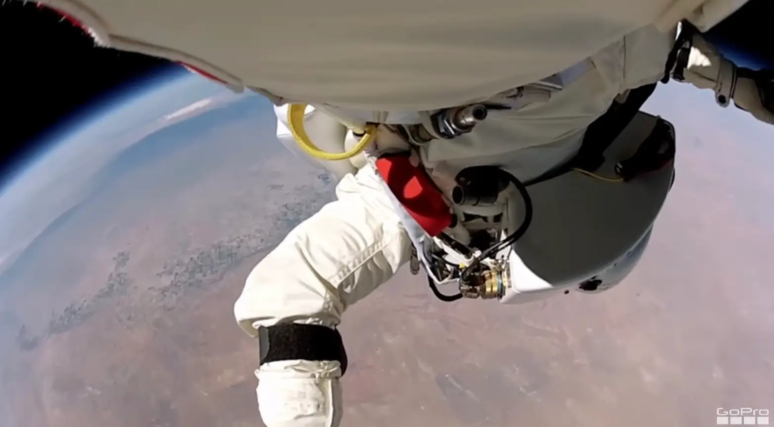 The incredible feat was captured on a GoPro (YouTube/GoPro)