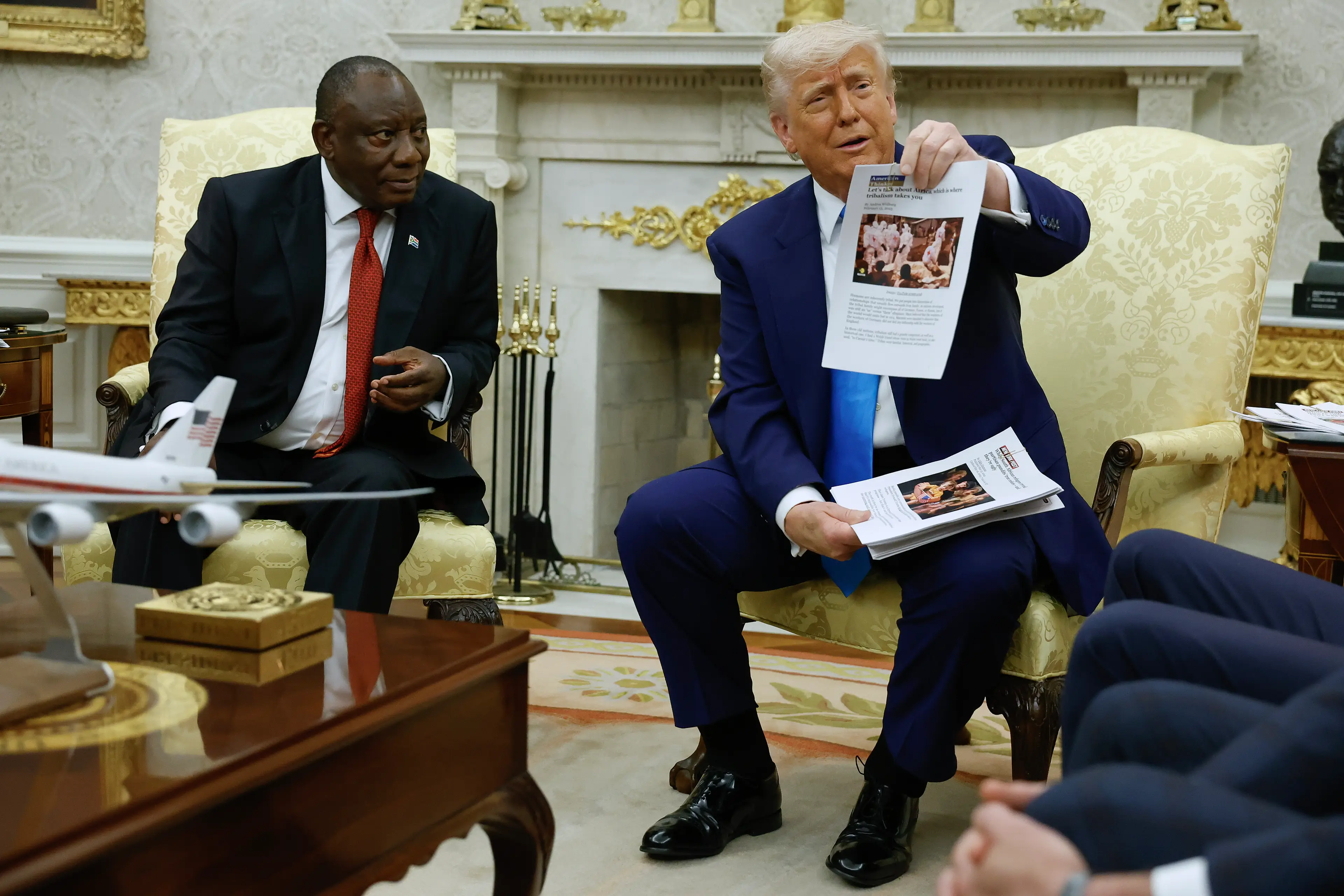 Trump had a public argument with South African President Cyril Ramaphosa (Chip Somodevilla/Getty Images)