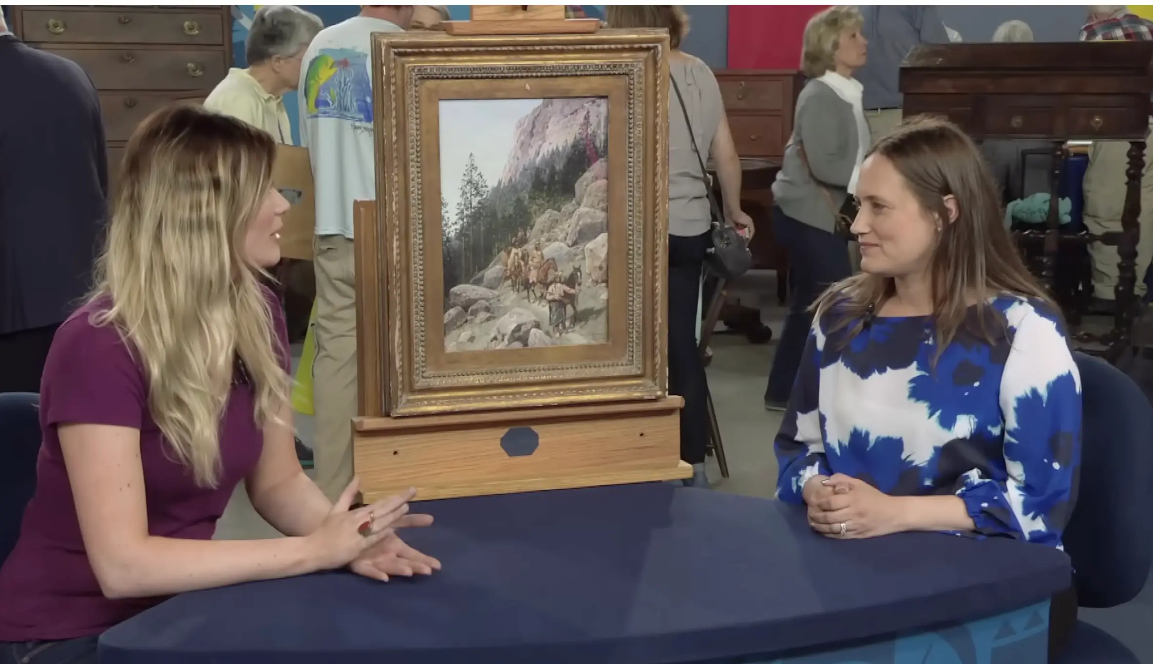 Meredith Hilferty confirmed that the artwork was an authentic piece by Henry Farny which boasted an eye-watering valuation (YouTube/PBS)