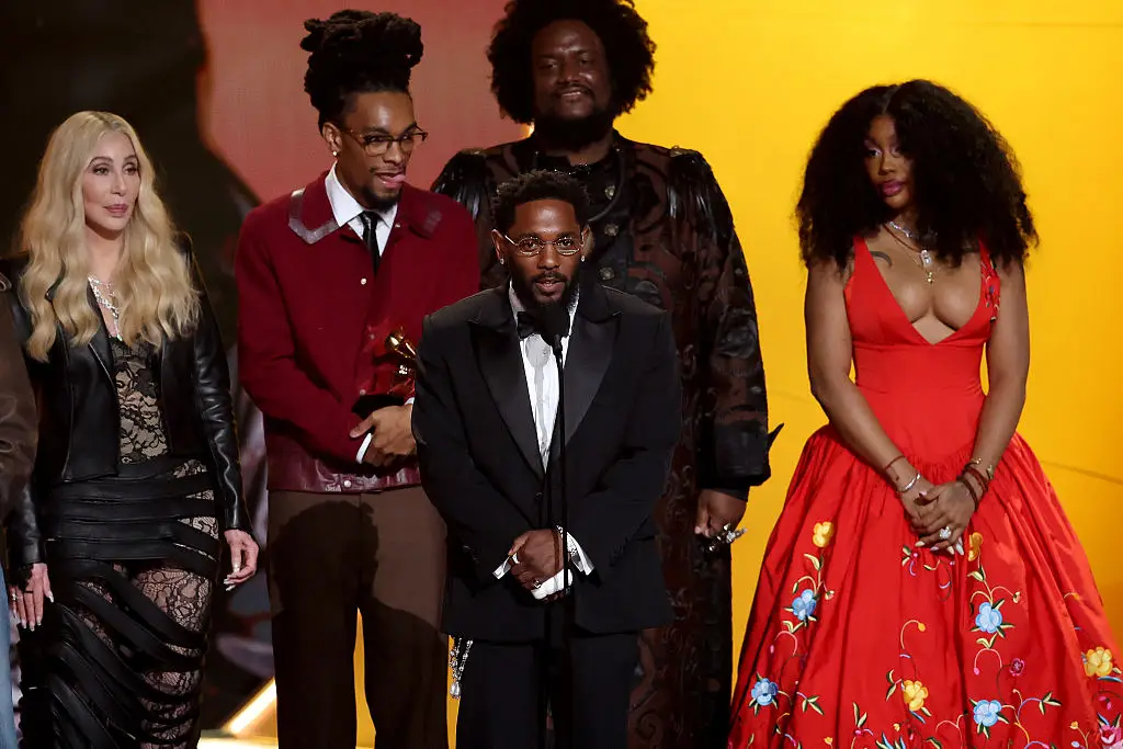 The rapper poked fun at the mix-up during his acceptance speech (Frazer Harrison/Getty Images)