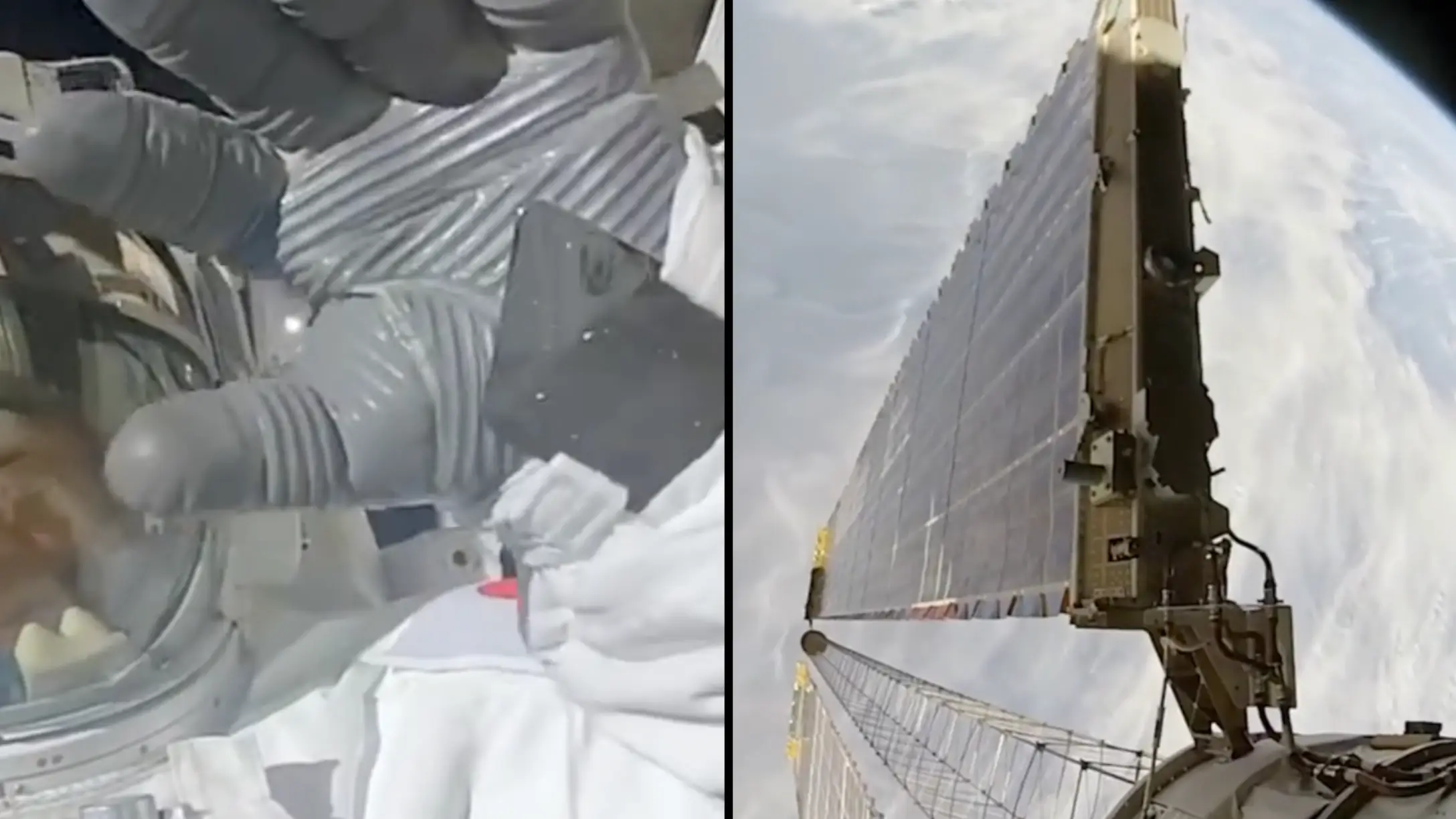 Astronaut waves and flips his camera to shut down flat Earth theory once and for all