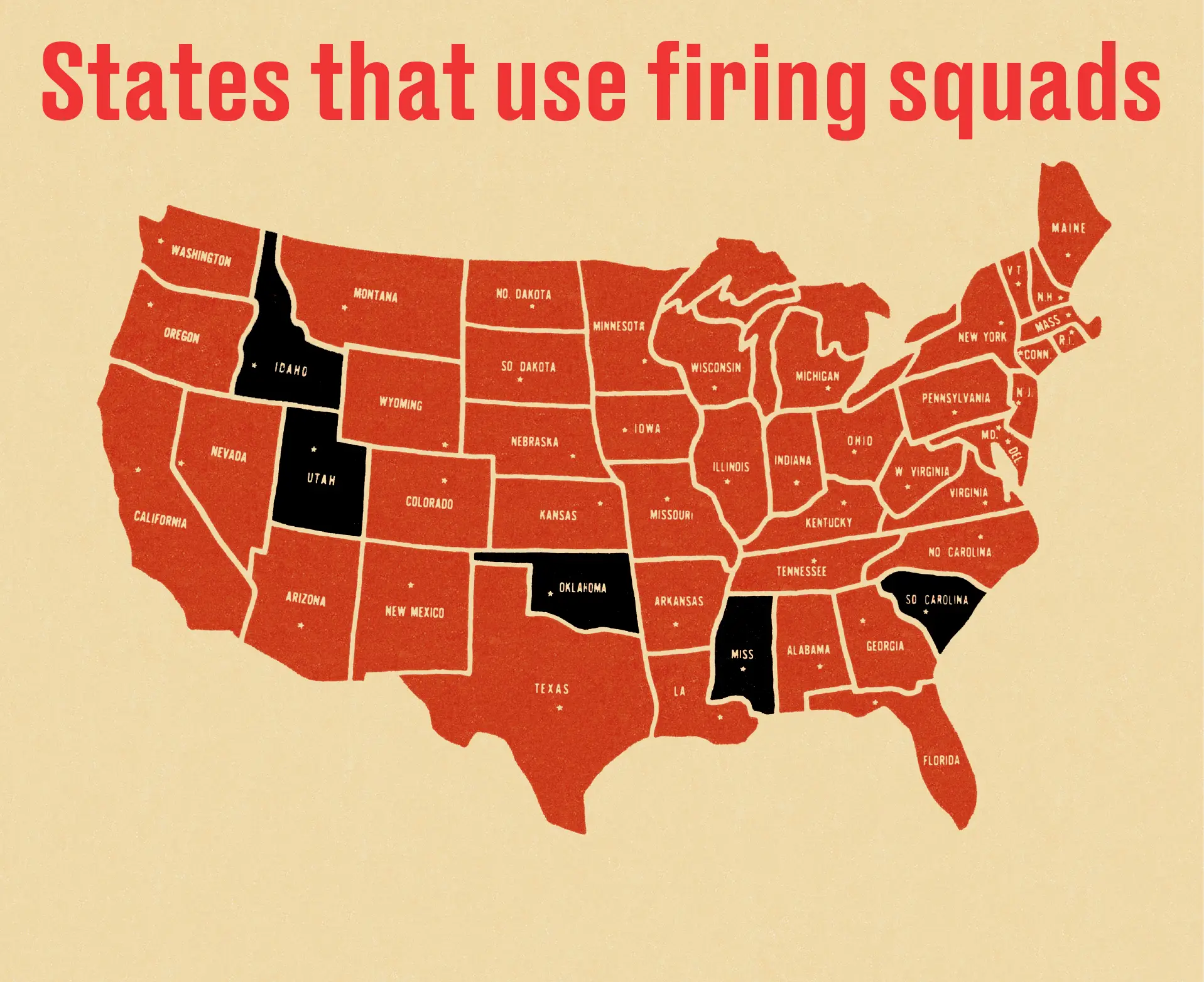 States that use firing squads as execution methods on Death Row (LADbible/Getty Stock Images)