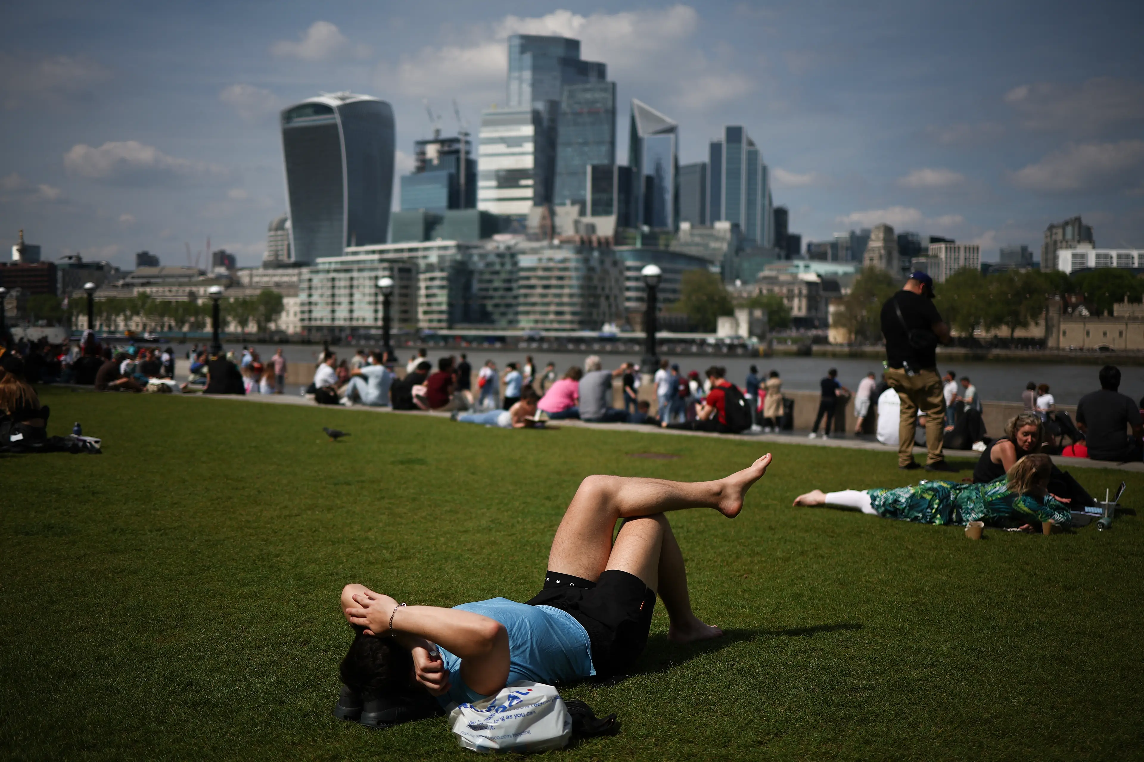 A yellow heat-health alert is in place across the country until Thursday (HENRY NICHOLLS/AFP via Getty Images)