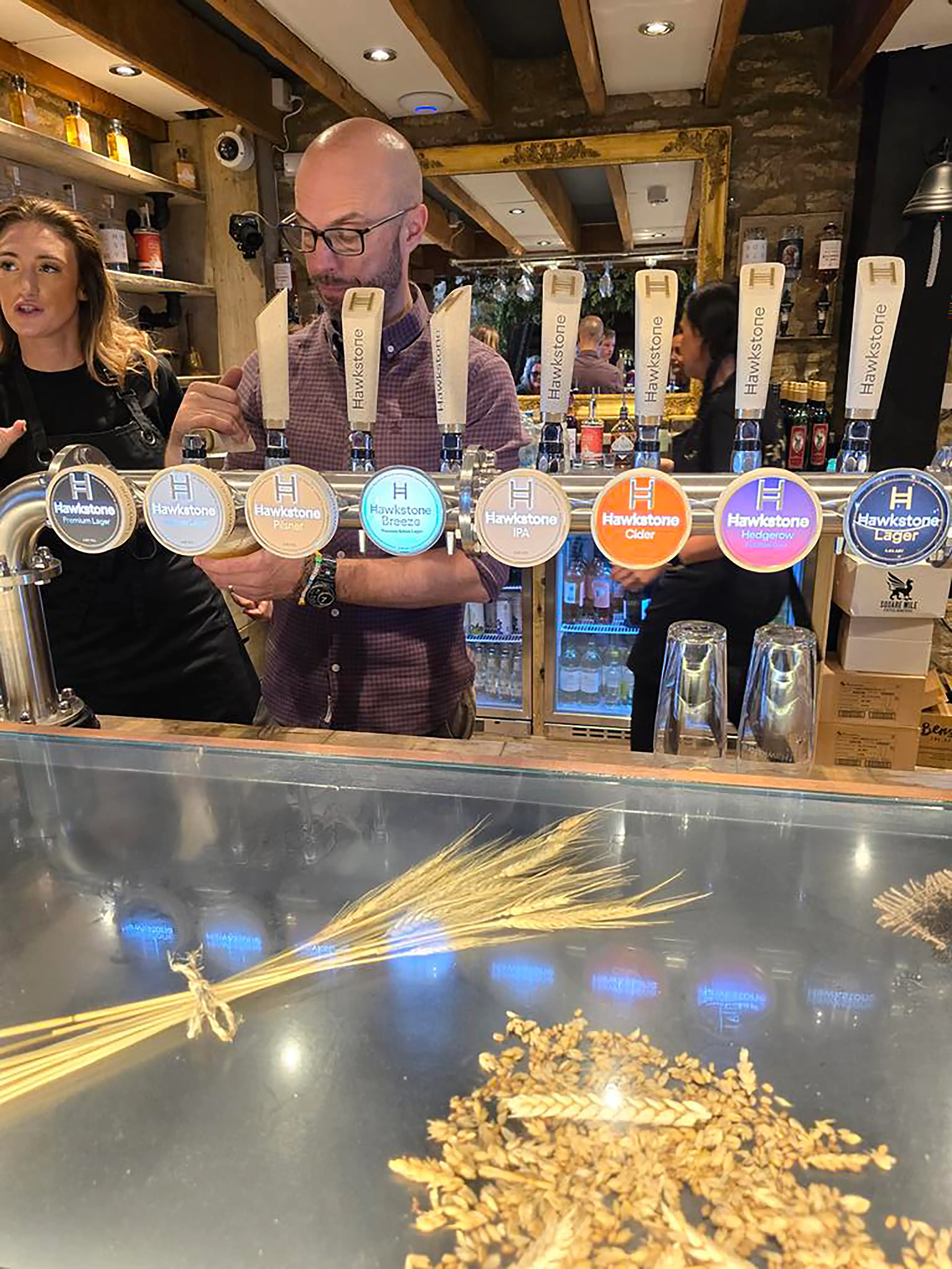 The Hawkstone offerings at Clarkson's pub (Neil Robinson/PA Wire)