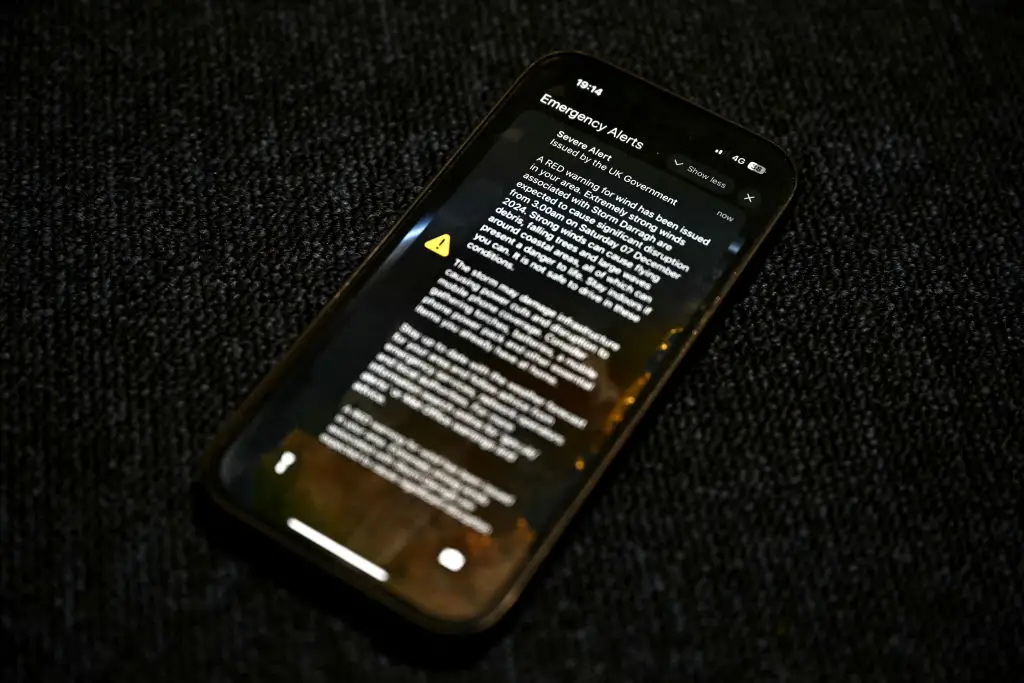 The message startled Brits (BEN STANSALL/AFP via Getty Images)