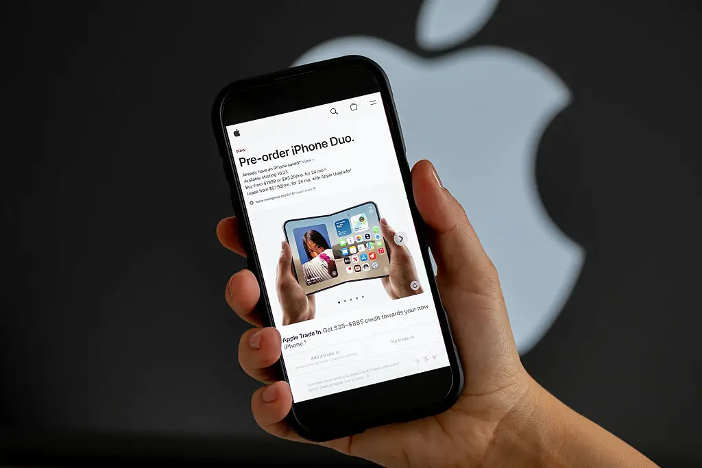 The iPhone Duo has already sold out at a number of UK retailers (Marcin Golba/NurPhoto/Getty Images)