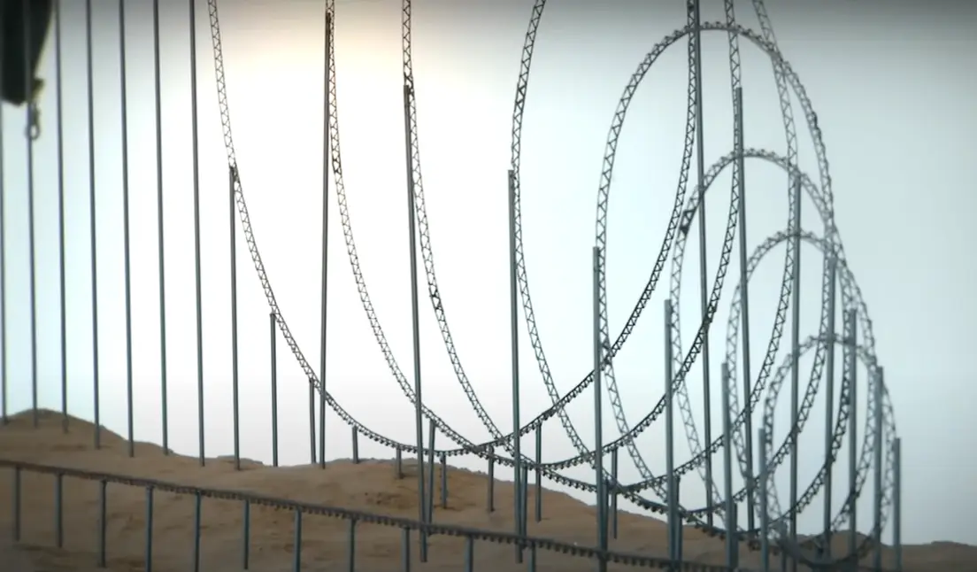 A close up of the model coaster (YouTube / Science Gallery Dublin)