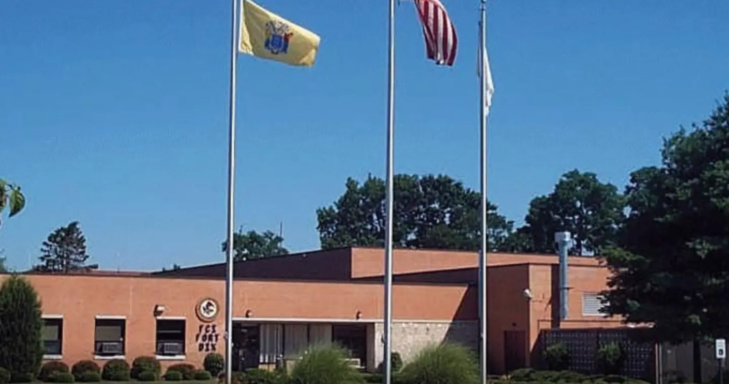The music mogul is being held at Fort Dix in New Jersey (Federal Bureau of Prisons)
