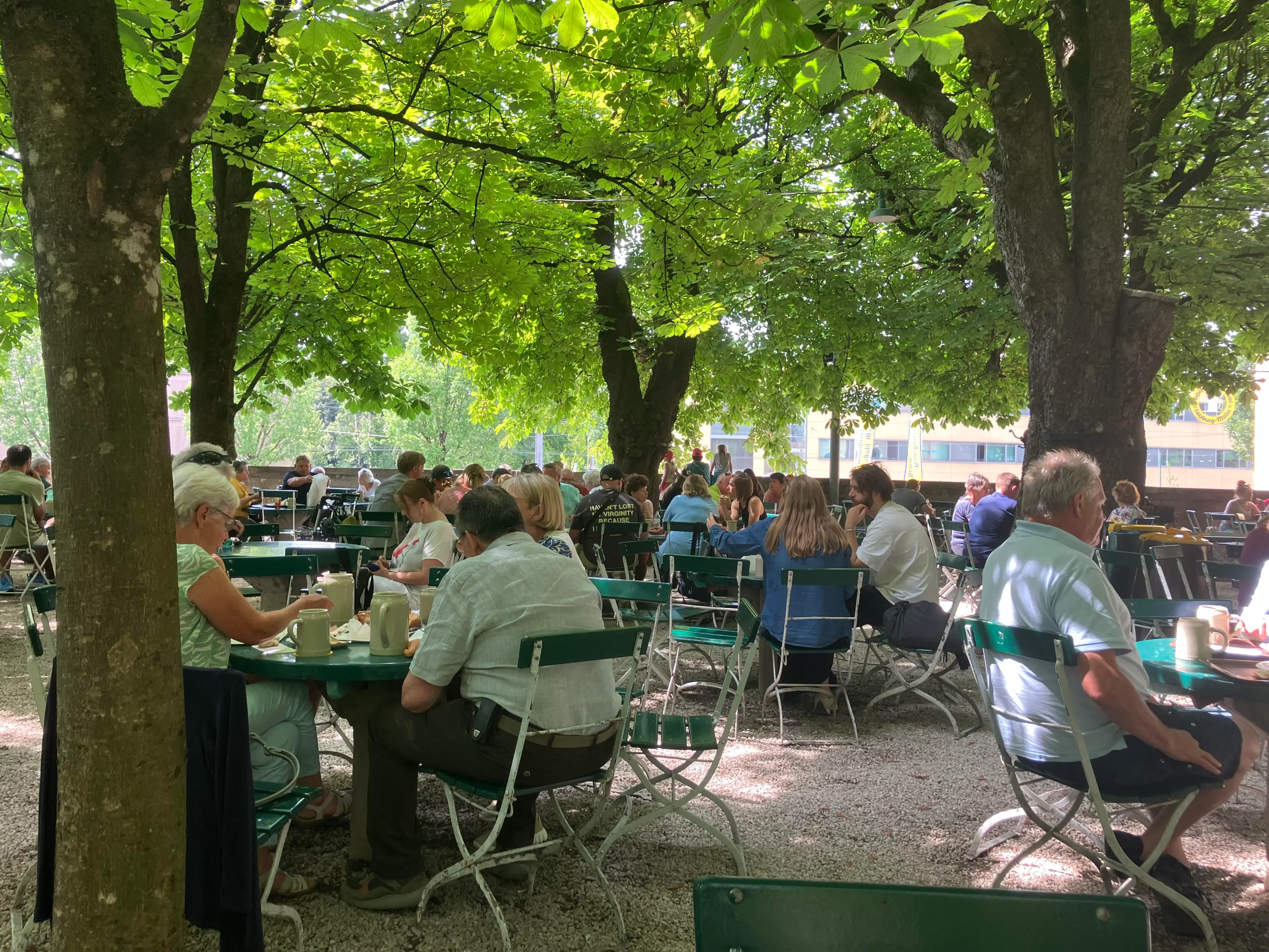 The Augustiner brewery's beer garden has 1,400 seats (LADbible)
