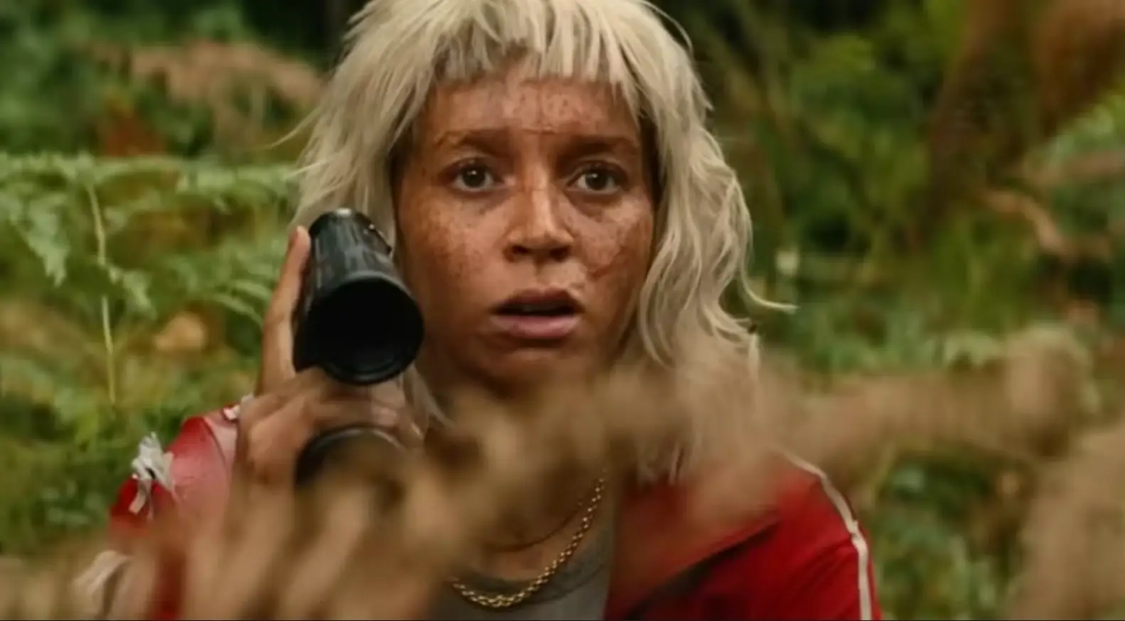 Erin Kellyman's character Kelly, formerly Jimmy Ink, also lives to fight another day (Searchlight Pictures)