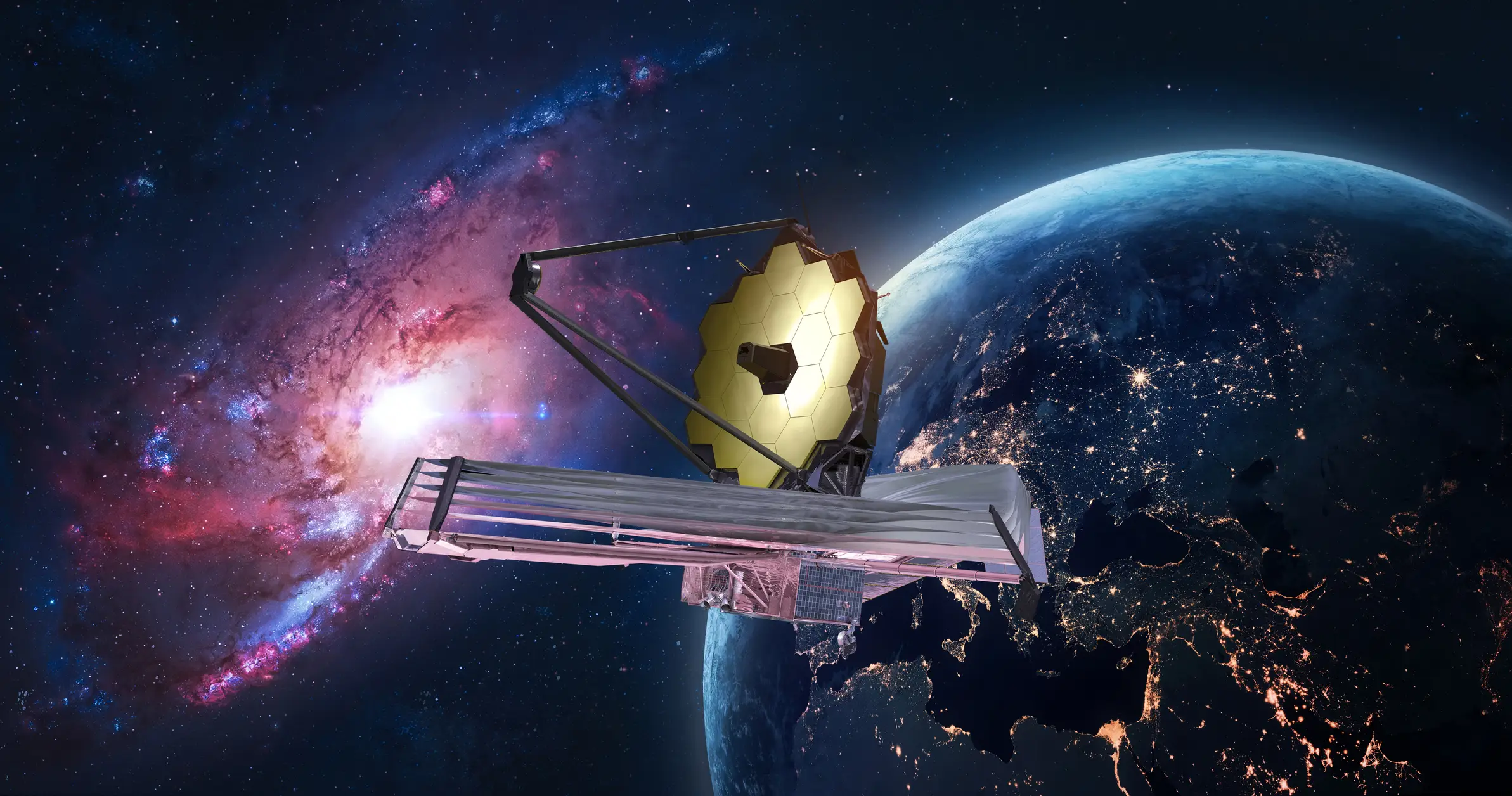 We can effectively see back in time due to how light works when the JWST takes photos (Getty Stock Images)
