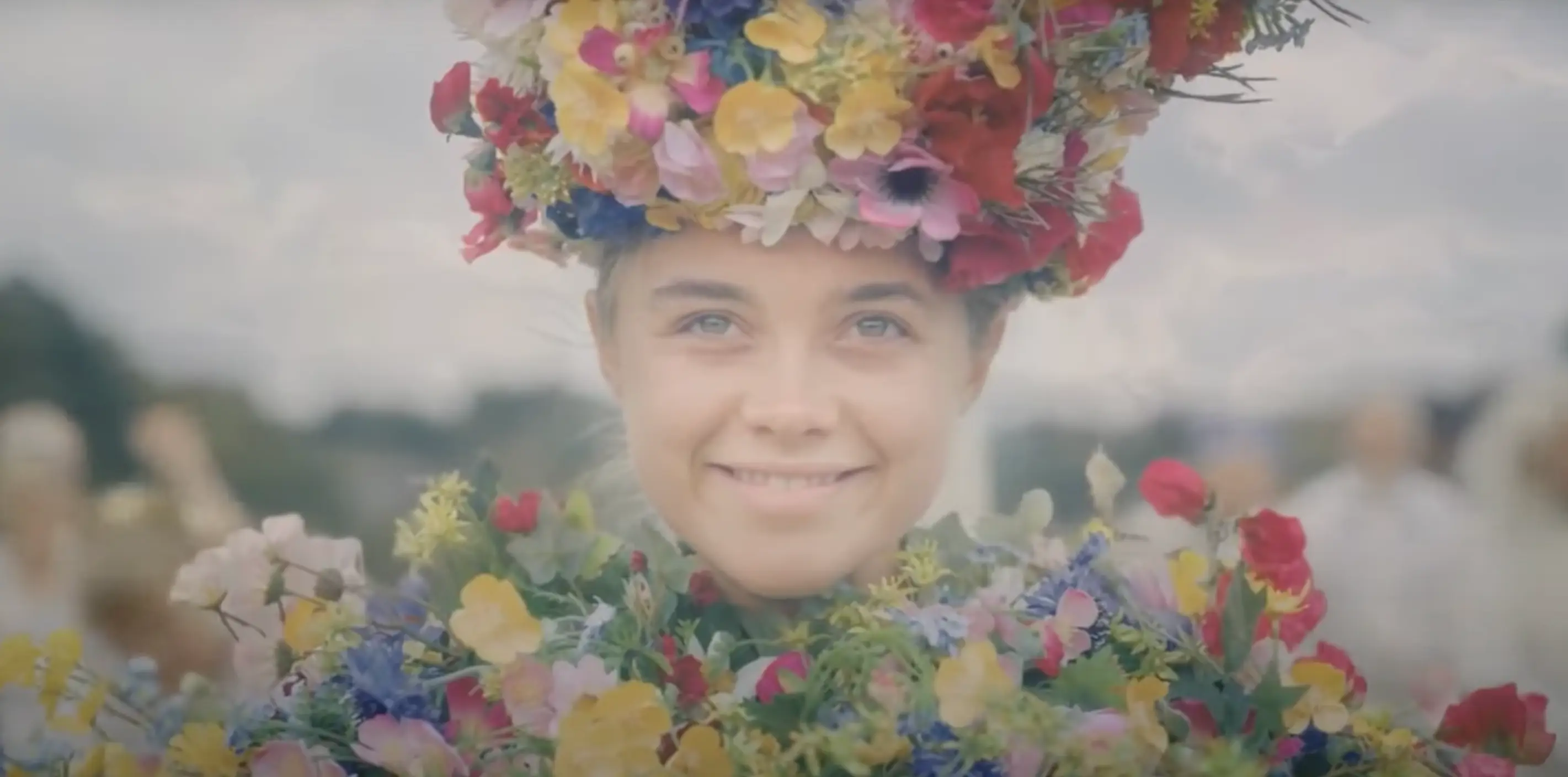 Pugh has a very 'different' opinion of Midsommar's shock ending. (A24)