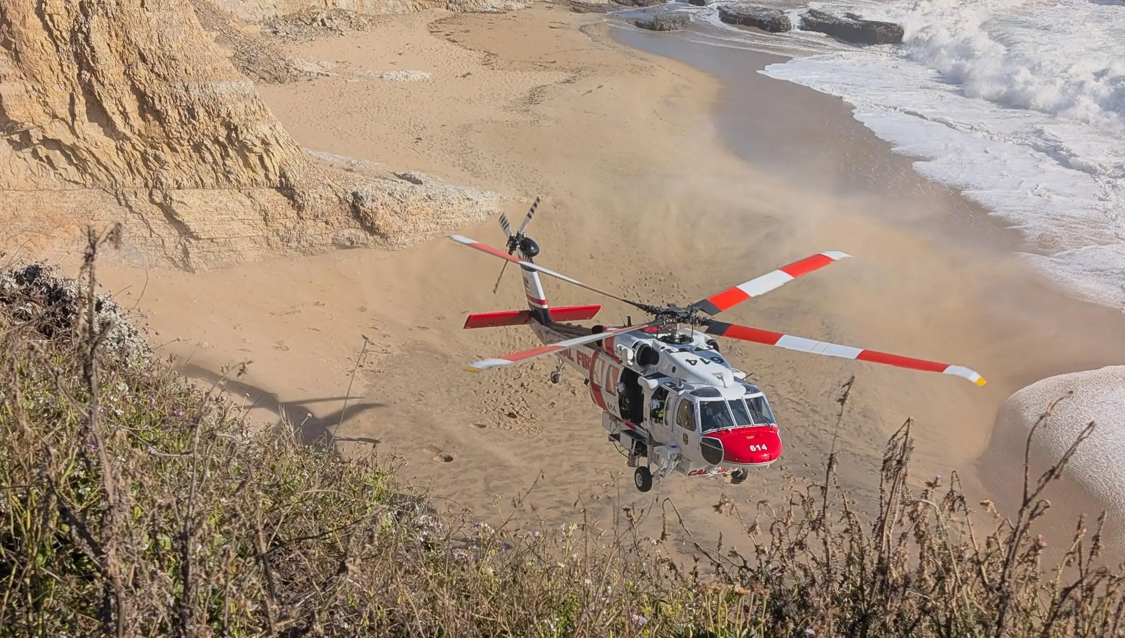 The women were on Bonny Doon Beach (CAL FIRE CZU/Facebook)
