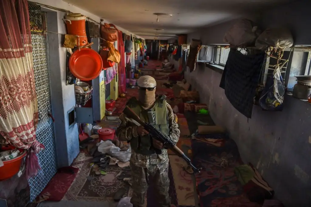 Pul-e-Charkhi prison, or the Afghan National Detention Facility, is a maximum-security facility (WAKIL KOHSAR/AFP via Getty Images)