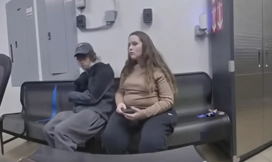 All hell broke loose while Shane Newman, 21, and Katerina Jeffrey, 23, were detained for allegedly shoplifting from Walmart (Canton Police Department)