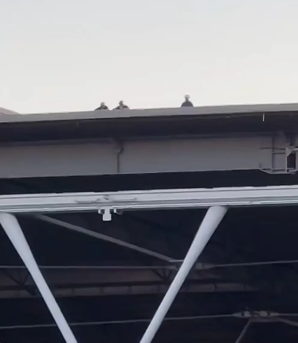 Wembley Stadium said they were part of the pyrotechnics team (X/@fireplaceashes)