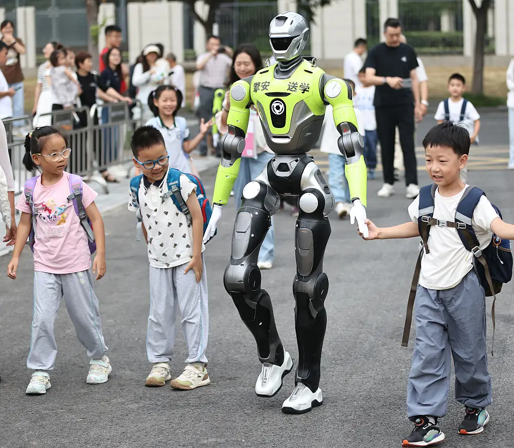 Robots are starting to play an everyday part in society in some parts of the world like Nanjing, China (Getty)