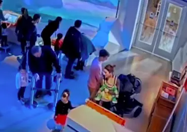 The family were seen on CCTV at the museum (CourtTV)