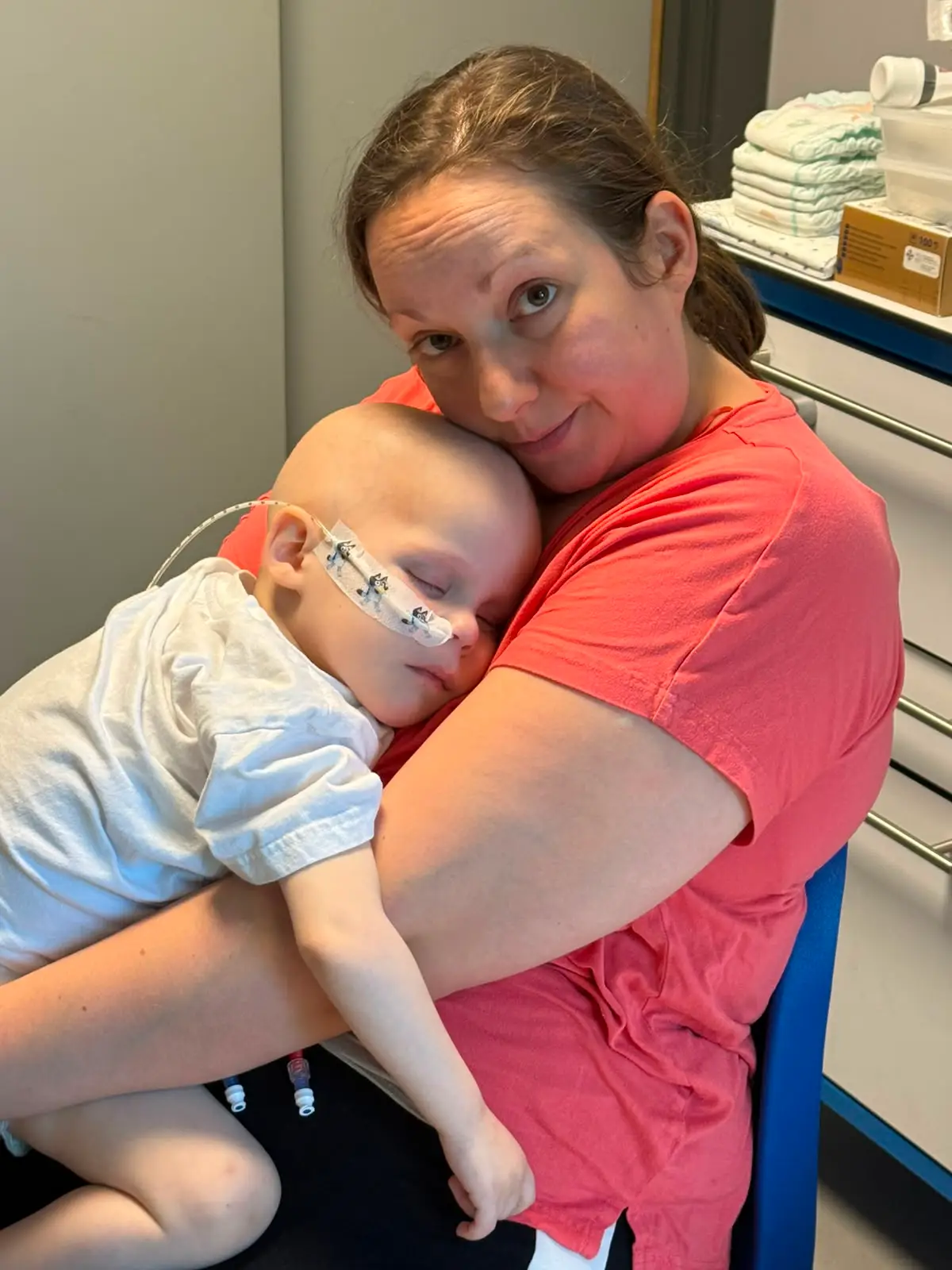 Sarah Sloman and her son Teddy, who was diagnosed with neuroblastoma, a rare form of cancer (Sarah Sloman)