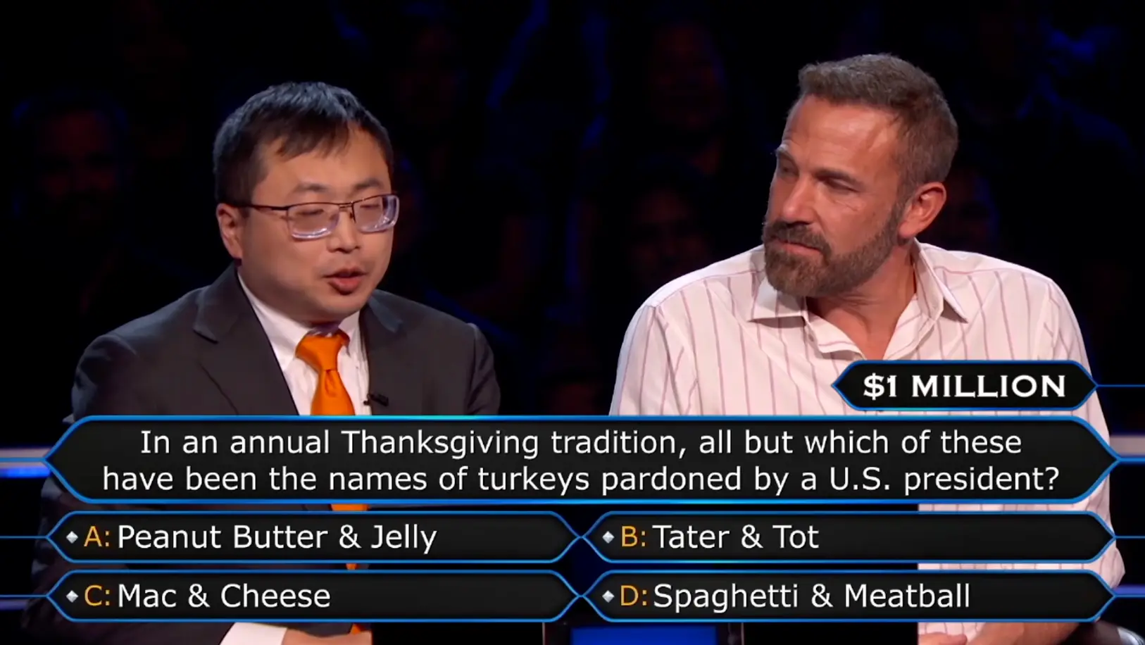 Affleck and Ding were given a tough question (ABC)