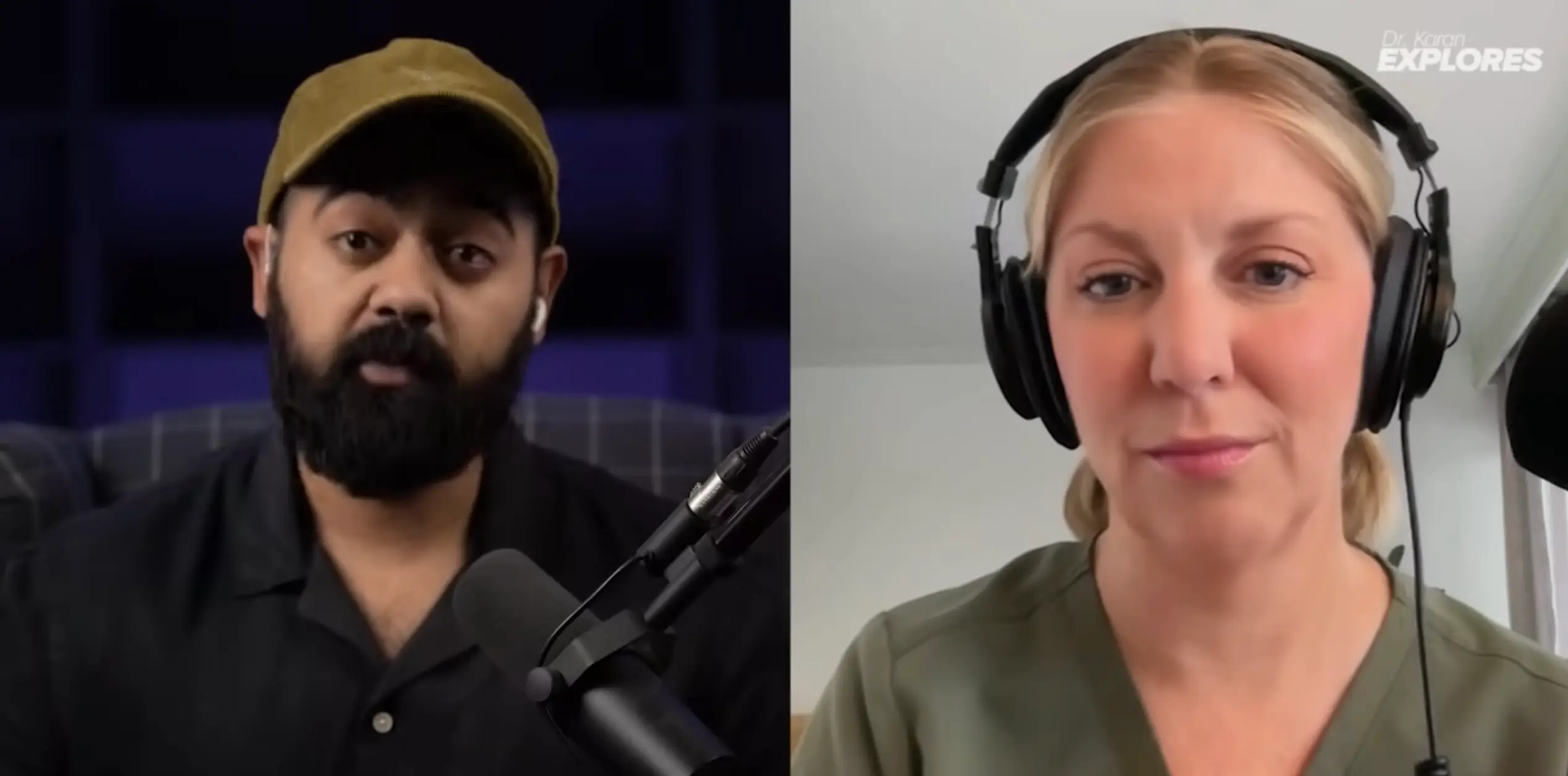 Dr Karan Rajan and hospice nurse Julie McFadden discussed deathbed regrets on his podcast (YouTube/DrKaran)