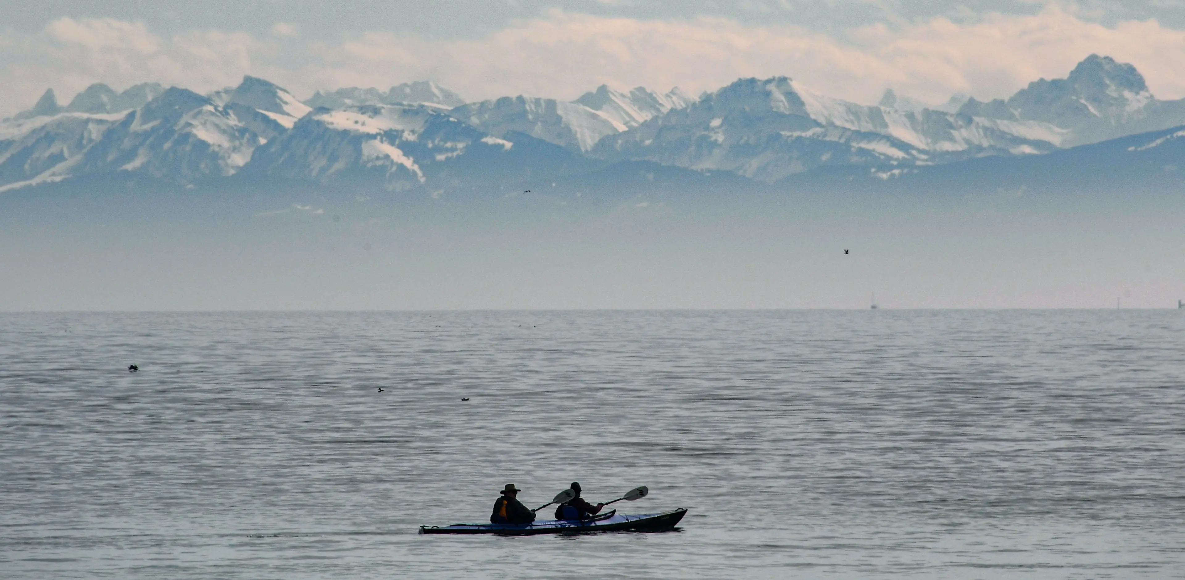It's now stuck 210m (689ft) beneath the lake, which borders Germany, Switzerland, and Austria.
