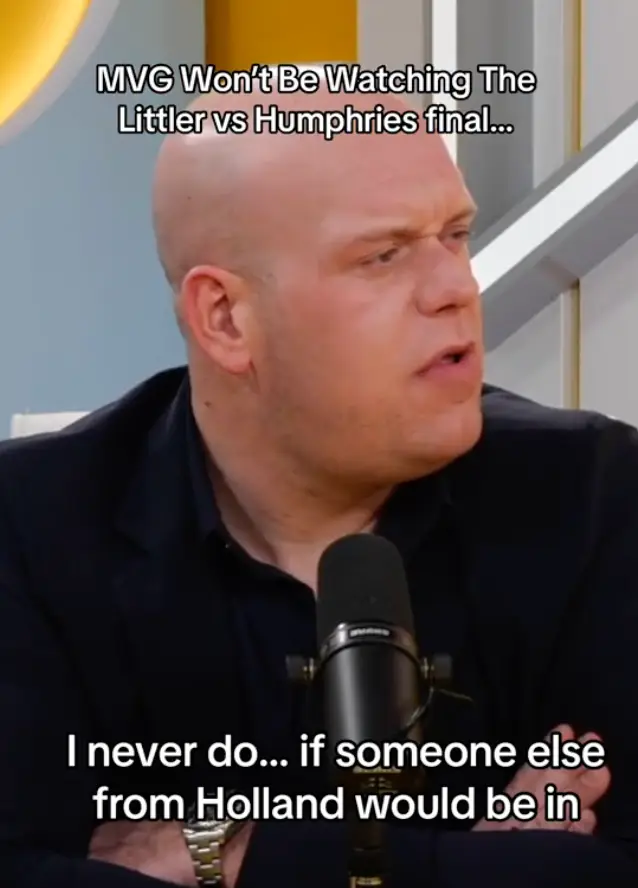 Van Gerwen said he wouldn't be watching the final.