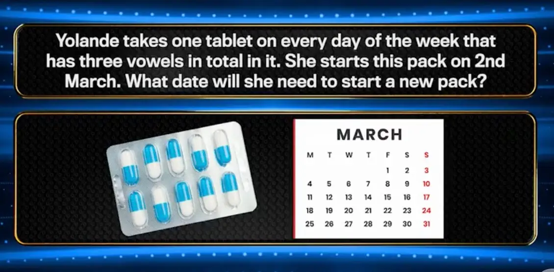 The final question on Saturday's episode of The 1% Club baffled viewers watching at home (ITV)