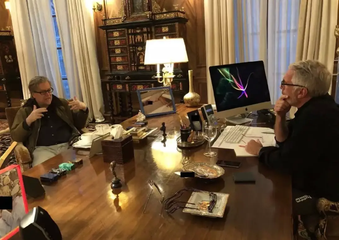 Social media users have been analysing the other objects on his desk too (House Oversight Democrats)